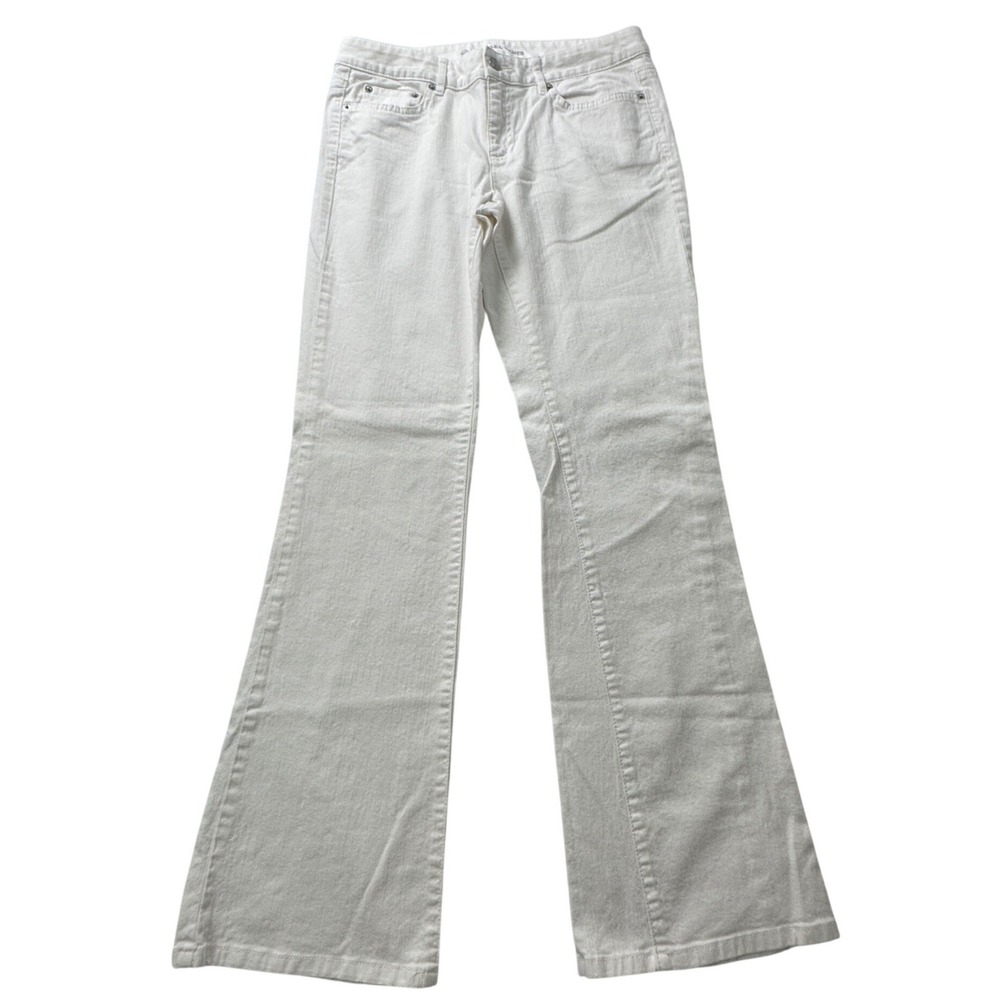 Michael Kors Womens White Flare‎ Leg Denim Jeans Size 6 Stretch 5-Pocket Pants